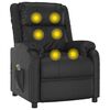 vidaXL Fauteuil de massage Noir Similicuir