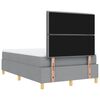 vidaXL Lit &agrave; ressorts avec matelas Gris clair 120 x 200 cm tissu