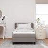 vidaXL Lit &agrave; ressorts avec matelas Taupe 190 x 90 cm Polyester