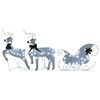 vidaXL D&eacute;coration de No&euml;l Renne et tra&icirc;neau 60 LED ext&eacute;rieur Blanc