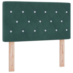 vidaXL T&ecirc;te de lit LED avec t&ecirc;te de lit Vert fonc&eacute; 80 cm Polyester
