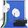 vidaXL Kit de studio photo avec &eacute;clairage et toile de fond
