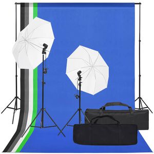 vidaXL Kit de studio photo avec &eacute;clairage et toile de fond