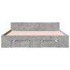 vidaXL Cadre de lit avec tiroirs sans matelas gris b&eacute;ton 120x200 cm