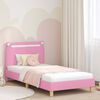 vidaXL Cadre de lit pour enfants avec t&ecirc;te de lit Rose 80 x 200 cm