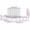 vidaXL Cadre de lit Cire marron 160 x 200 cm Bois de pin massif
