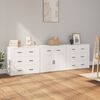 vidaXL Buffets 3 pcs Blanc Bois d'ing&eacute;nierie