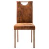 vidaXL Chaises &agrave; manger lot de 6 marron similicuir daim