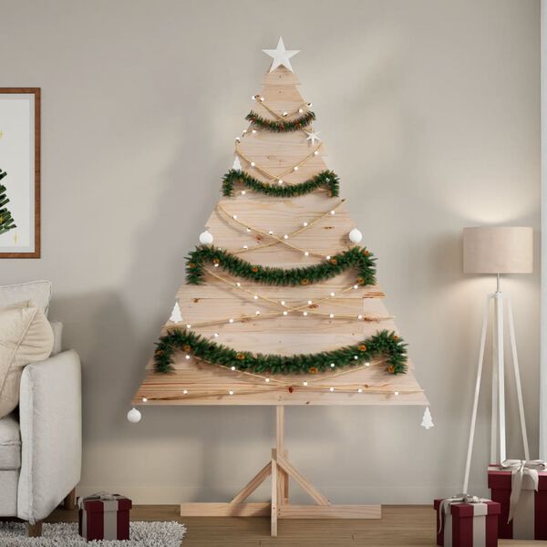 vidaXL Arbre de No&euml;l en bois pour d&eacute;coration 180 cm bois massif