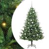 vidaXL Arbre de No&euml;l artificiel pr&eacute;-&eacute;clair&eacute; avec ensemble de boules