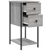 vidaXL Tables de chevet 2 pcs sonoma gris 32x42x70cm bois d'ing&eacute;nierie