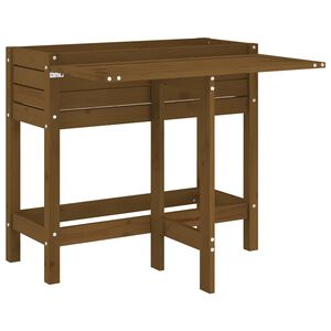 vidaXL Jardini&egrave;re de jardin avec dessus pliable brun miel pin massif