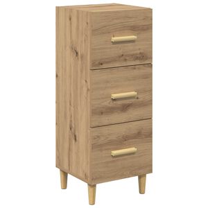 vidaXL Buffet ch&ecirc;ne artisanal 34,5 x 34 x 90 cm Bois d'ing&eacute;nierie