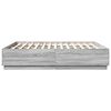 vidaXL Cadre de lit avec LED sans matelas sonoma gris 180x200 cm