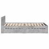 vidaXL Cadre de lit et t&ecirc;te de lit sans matelas gris b&eacute;ton 90x200 cm