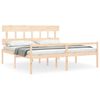 vidaXL Lit pour personne &acirc;g&eacute;e sans matelas bois massif