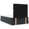 vidaXL Cadre de lit ottoman avec matelas noir 120x190 cm tissu