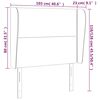 vidaXL T&ecirc;te de lit avec oreilles Taupe 103x23x118/128 cm Tissu