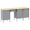 vidaXL Placard de travail avec tiroir 4 pcs Rouge 200 x 55 x 85 cm
