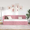 vidaXL Cadre de lit d'angle avec t&ecirc;te de lit Rose 80 x 200 cm Velours