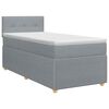 vidaXL Lit boxspring avec matelas Gris clair 90 x 190 cm Tissu