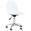 vidaXL Chaise de bureau pivotante Blanc PP