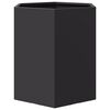 vidaXL Jardini&egrave;res 2 pcs noir hexagone 46x40x45 cm acier