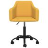 vidaXL Chaises pivotantes &agrave; manger lot de 2 Jaune Velours