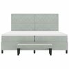 vidaXL Lit &agrave; ressorts avec matelas Gris clair 200 x 200 cm Velours