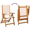 vidaXL Ensemble &agrave; Manger de jardin 7pcs bois d'acacia solide textil&egrave;ne
