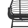 vidaXL Ensemble &agrave; manger de jardin 5 pcs noir r&eacute;sine tress&eacute;e verre