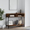vidaXL Table console ch&ecirc;ne fum&eacute; 100x30,5x75 cm bois d'ing&eacute;nierie