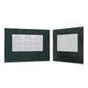 vidaXL Paroi de tente de r&eacute;ception 2 pcs avec fen&ecirc;tre PE Vert