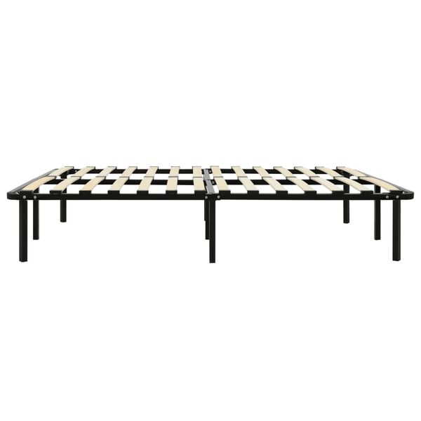 vidaXL Cadre de lit sans matelas noir m&eacute;tal 120x200 cm