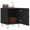 vidaXL Table de chevet noir 40x40x50 cm bois d&rsquo;ing&eacute;nierie