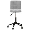 vidaXL Chaises pivotantes &agrave; manger lot de 4 gris clair velours