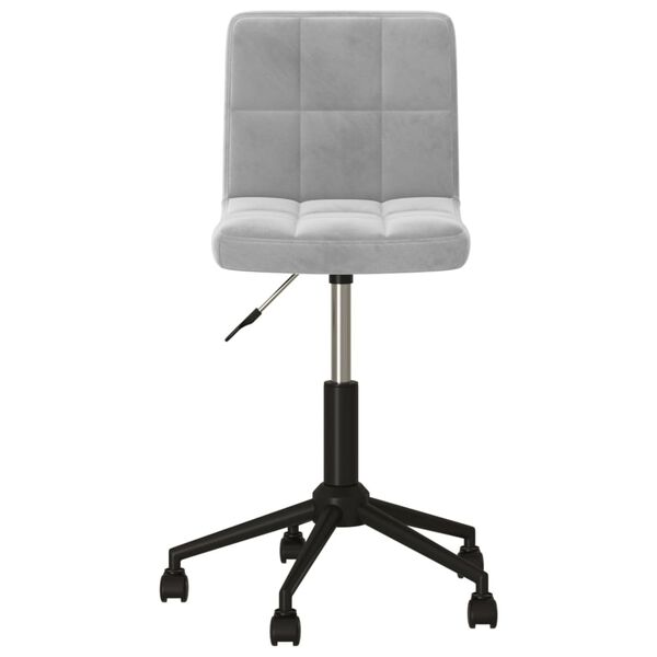 vidaXL Chaises pivotantes &agrave; manger lot de 4 gris clair velours
