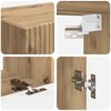 vidaXL Ensemble meuble TV 4 pcs Ch&ecirc;ne artisanal Bois d'ing&eacute;nierie