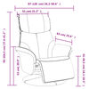vidaXL Fauteuil inclinable avec repose-pieds cr&egrave;me similicuir