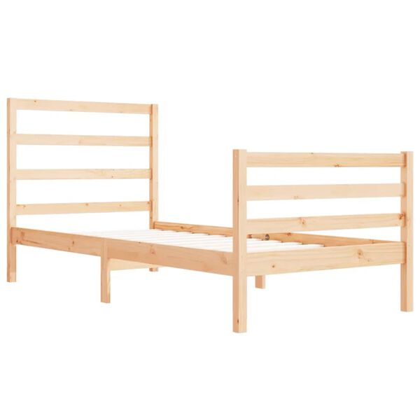 vidaXL Cadre de lit sans matelas bois de pin massif 90x190 cm