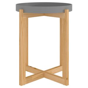 vidaXL Table basse Gris 41x41x48,5 cm Bois d'ing&eacute;nierie et pin massif