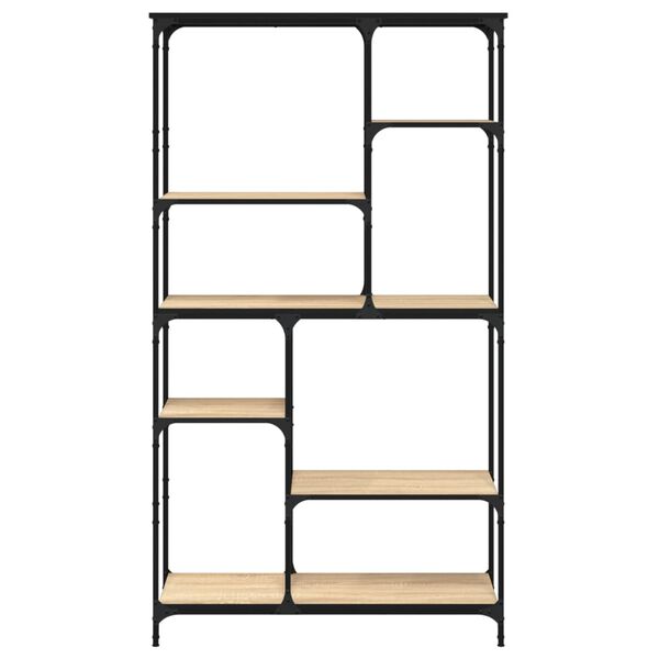 vidaXL Biblioth&egrave;que ch&ecirc;ne sonoma 99x35,5x176 cm bois ing&eacute;nierie acier