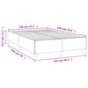 vidaXL Cadre de lit sans matelas gris fonc&eacute; 120x190 cm tissu