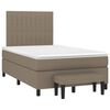 vidaXL Sommier &agrave; lattes de lit avec matelas Taupe 120x200 cm Tissu