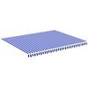 vidaXL Tissu de remplacement pour auvent bleu et blanc 450x350 cm polyester
