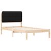 vidaXL Cadre de lit avec t&ecirc;te de lit rembourr&eacute;e Noir 75 x 190 cm
