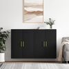 vidaXL Armoires murales 2 pcs noir 69,5x34x90 cm
