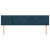 vidaXL T&ecirc;tes de lit 2 pcs Bleu fonc&eacute; 100x5x78/88 cm Velours