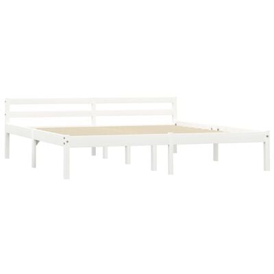 vidaXL Cadre de lit sans matelas blanc bois massif de pin 180x200 cm