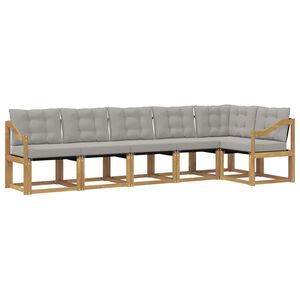vidaXL Ensemble de canap&eacute;s d'ext&eacute;rieur 6 pc Blanc et gris clair